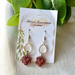 Teardrop Rose Earrings